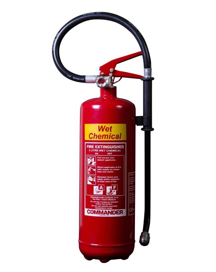 Wet chemical fire extinguisher